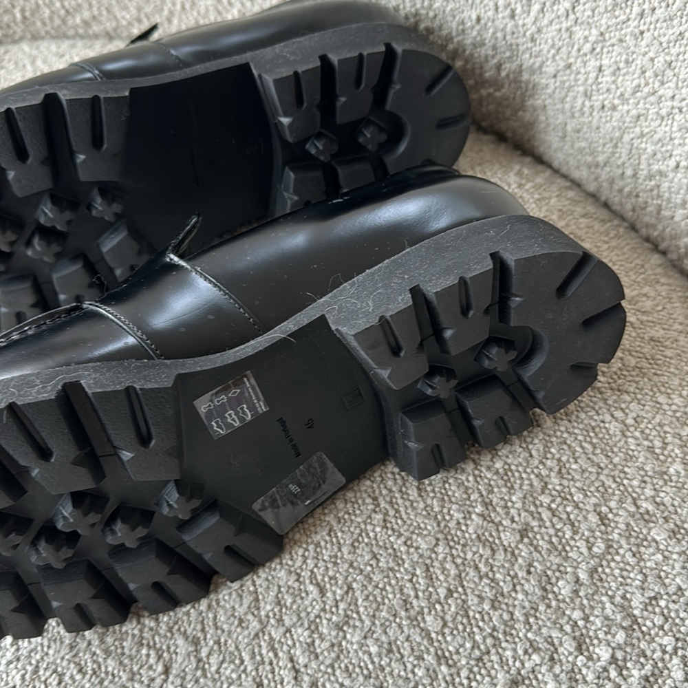 COS Black Leather Lug Sole Loafers - Picture 7 of 10